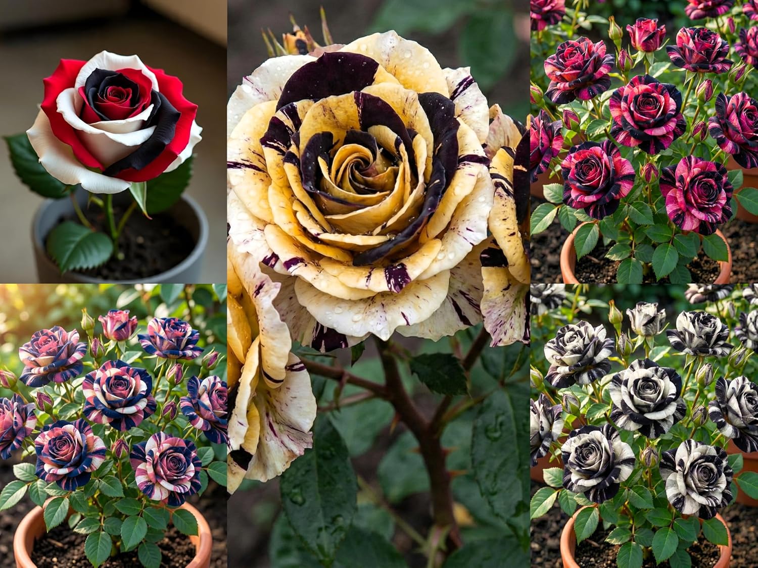 100+ Hybrid Rose Seeds (Hybridization Mix) | Easy to Grow in All-Season, Fragrant Flowers for Home Garden (ALL MIX)