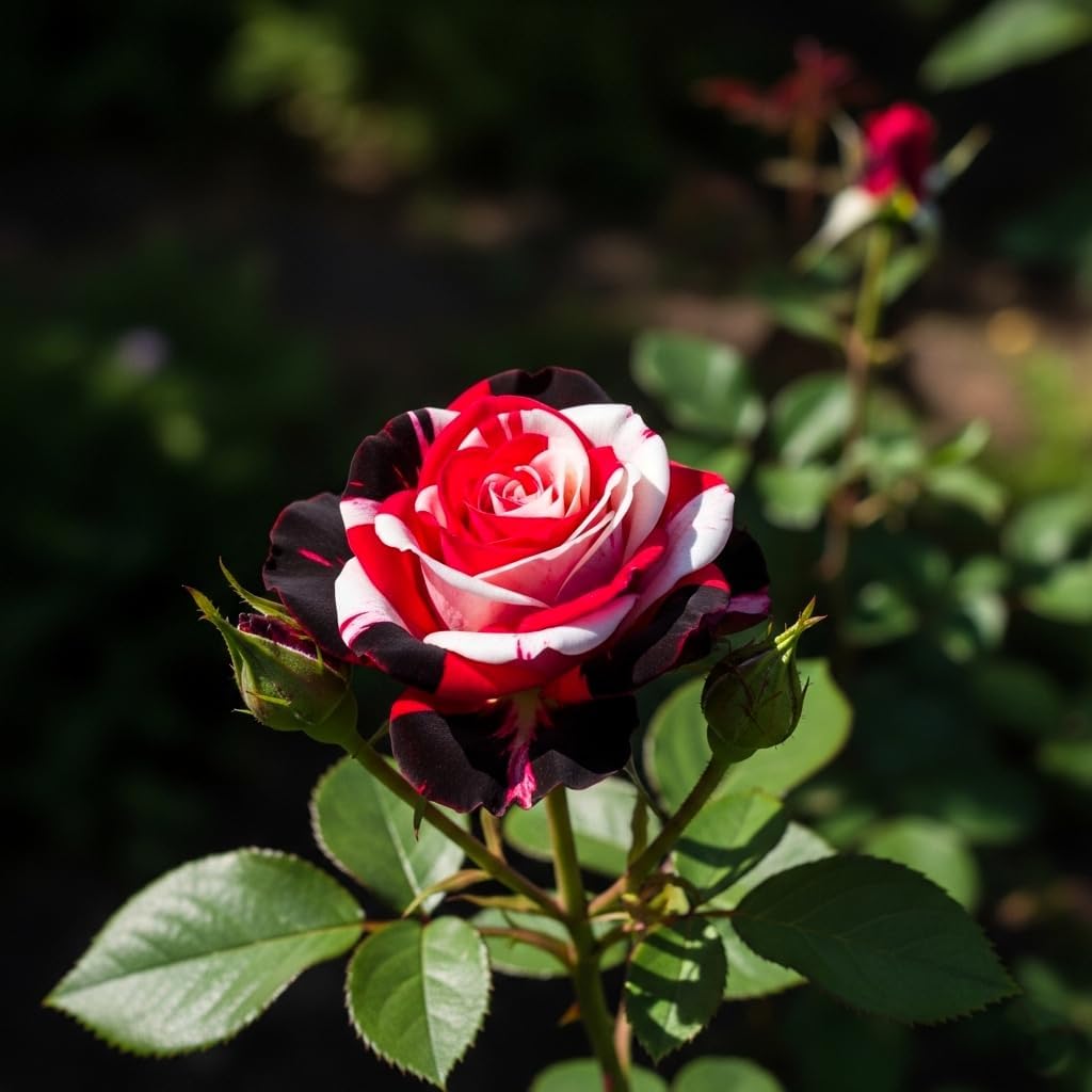 100+ Hybrid Rose Seeds (Red, White & Black Hybridization Mix) | Easy to Grow in All-Season, Fragrant Flowers for Home Garden